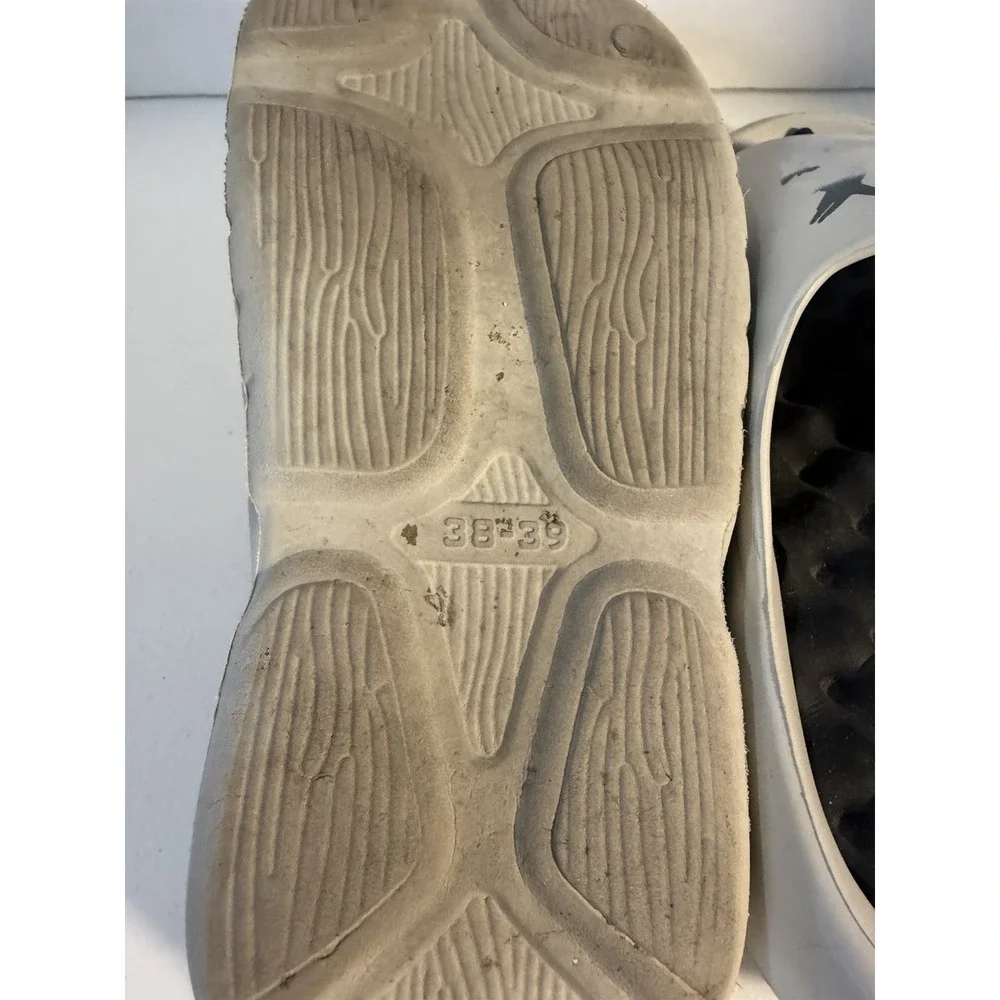 Foam Slides Sandals EU 38-39 Gray Black Graphic Slip On Comfort Shoes